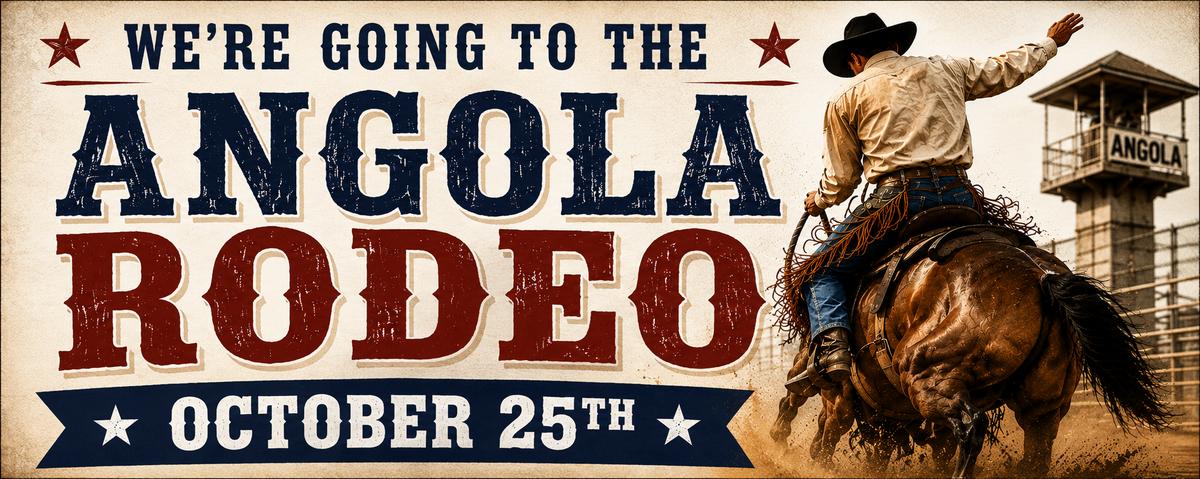 Angola Prison Rodeo - cowboys riding at the Angola rodeo arena